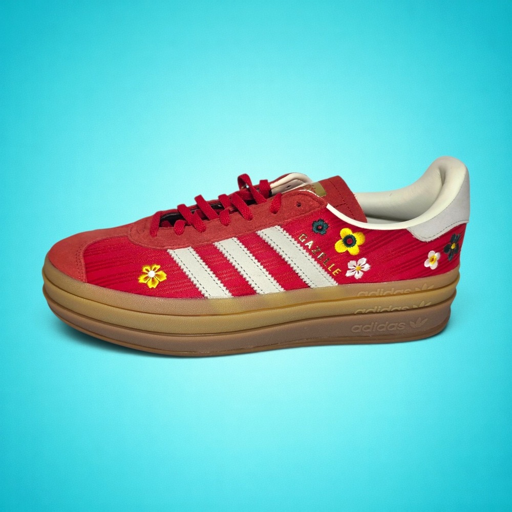 Adidas Gazelle Bold W Liberty London red floral sneakers IH1921, women's 10.5.